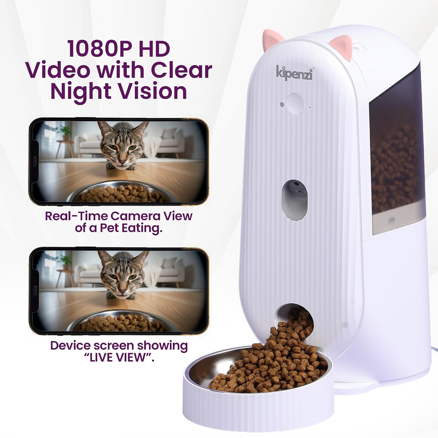 Smart WiFi Pet Feeder with HD Camera